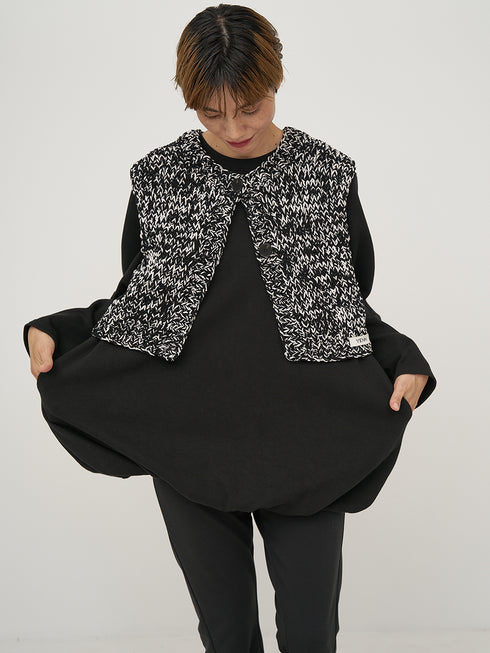 MIX HAND KNIT VEST /Y254-91117